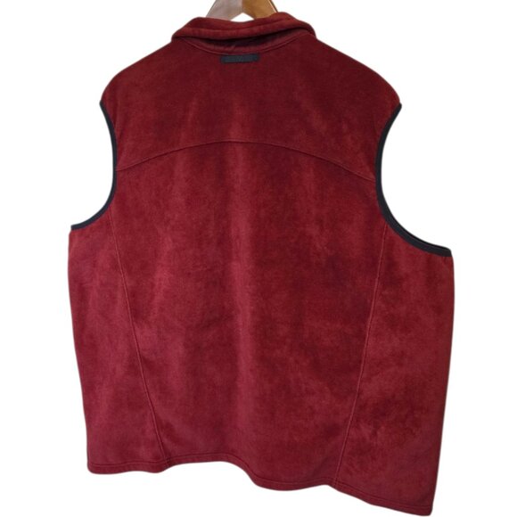Men's EDDIE BAUER Copper/Red Fleece Vest sx 2XL - Picture 3 of 4